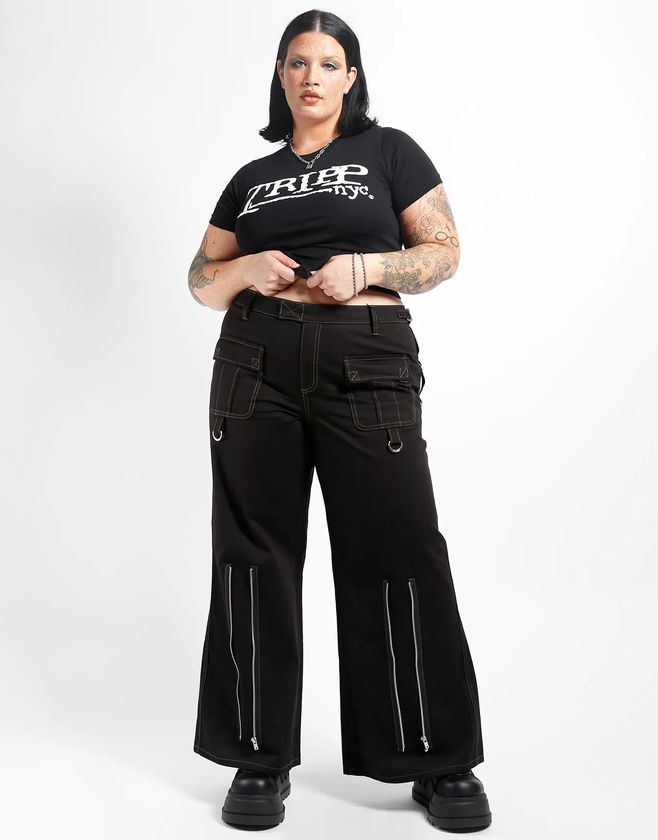 Functional Stretch CURVE PEACE CARGO PANT BLACK