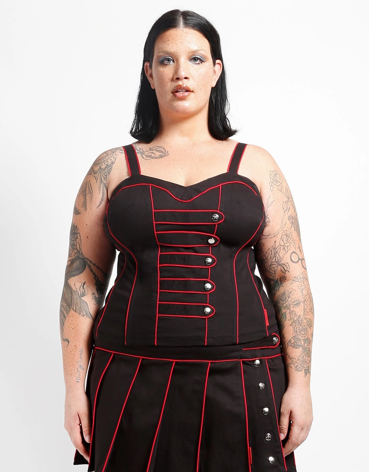 CURVE BAND CORSET RED Durable Hem Stitching Hidden Ventilation Zones
