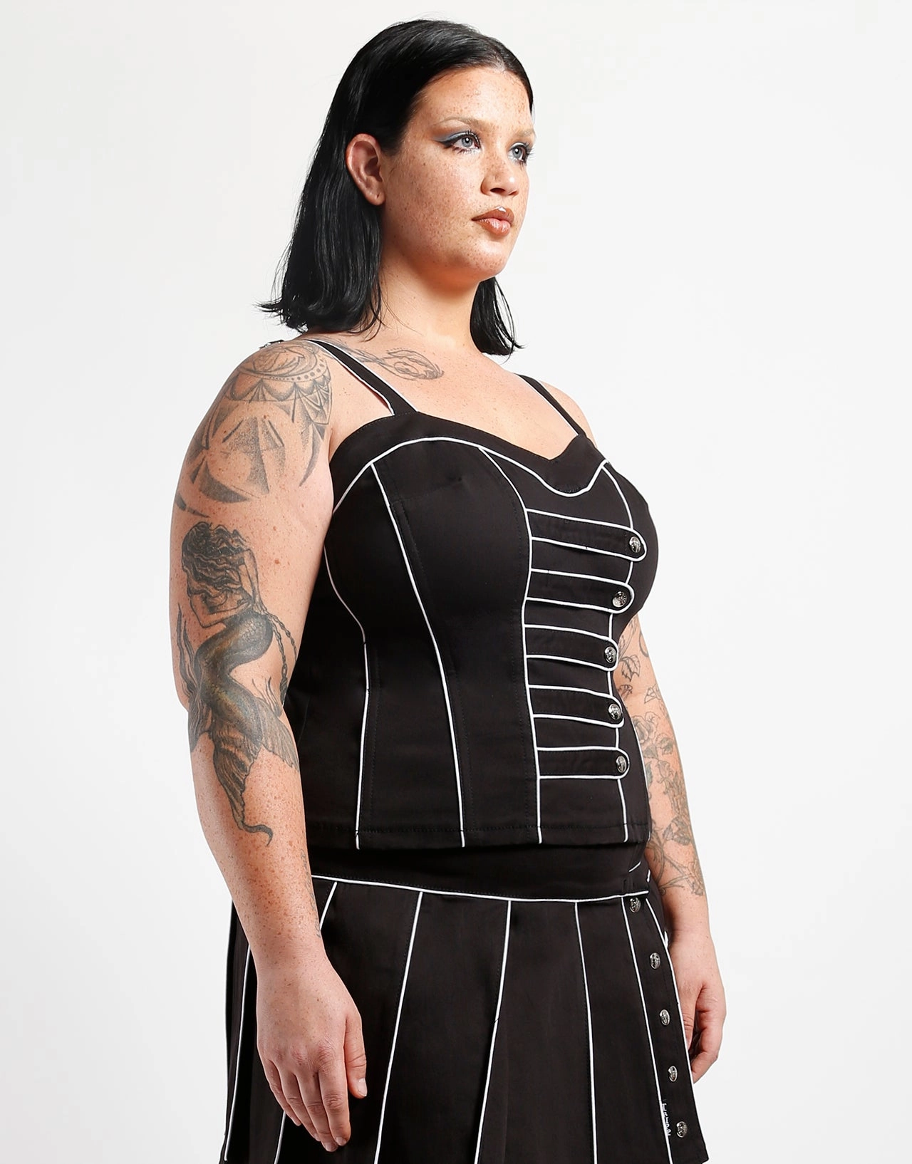 CURVE BAND CORSET WHITE Non Irritating Seams