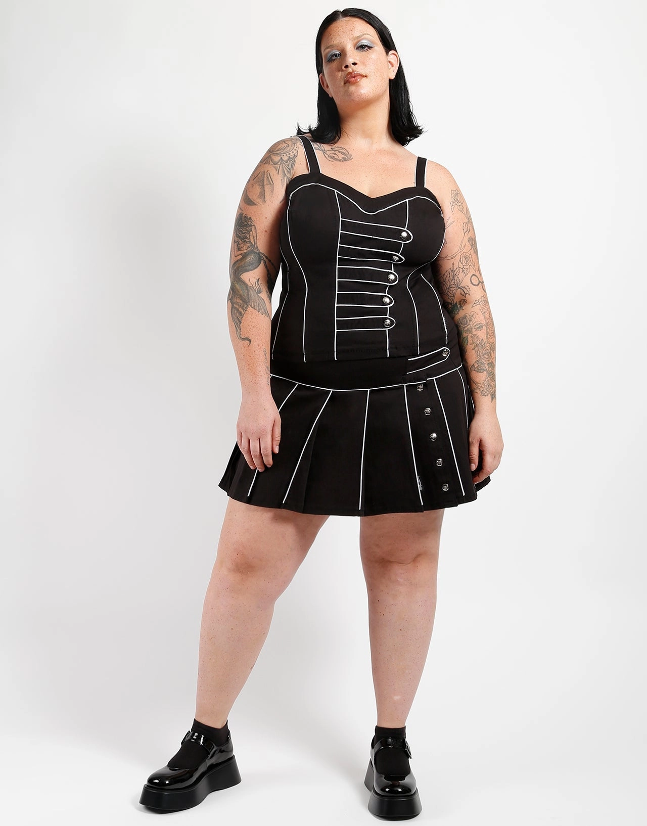 CURVE BAND CORSET WHITE Reinforced Shoulders