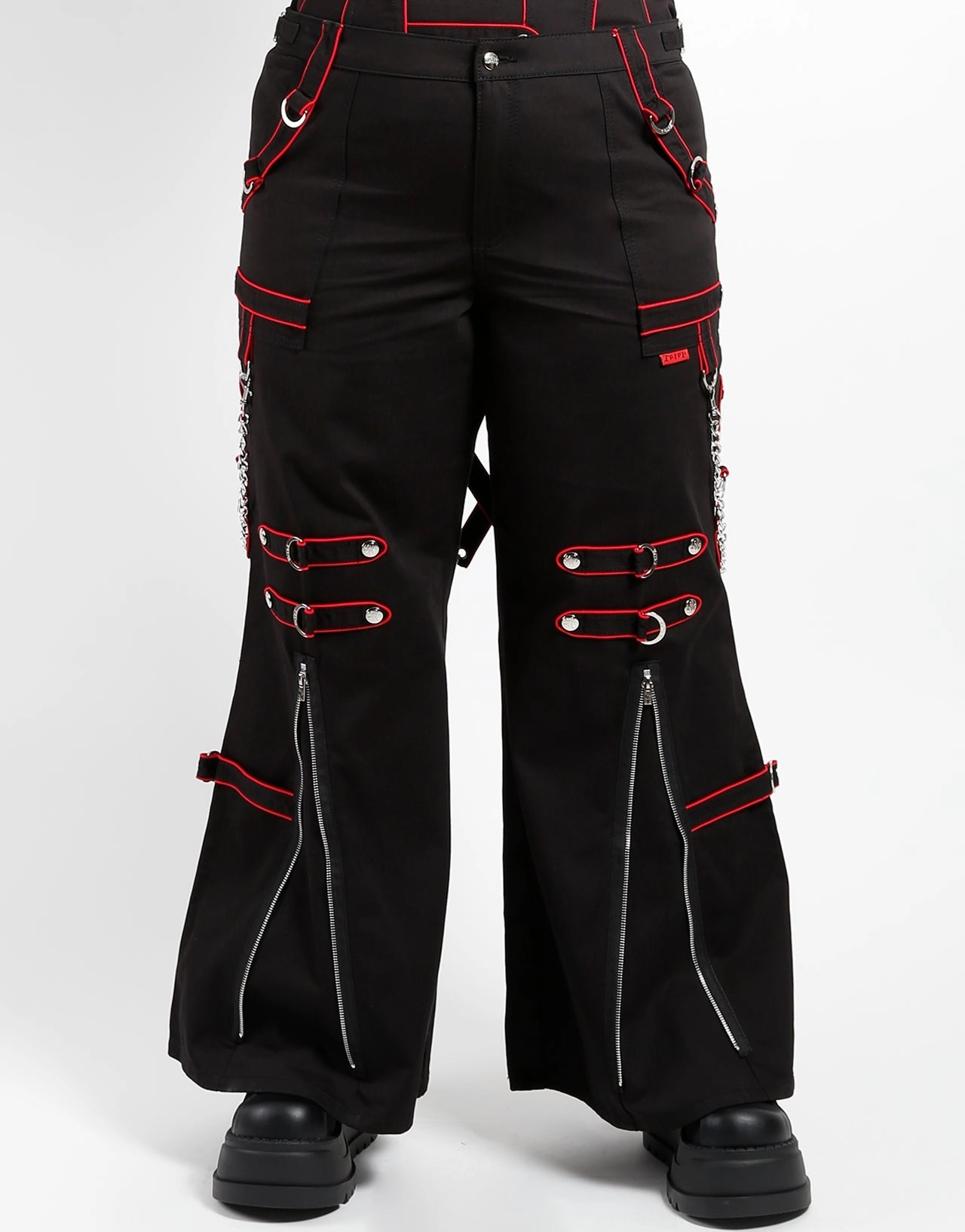 CURVE BAND DARK STREET PANT RED Wide fit