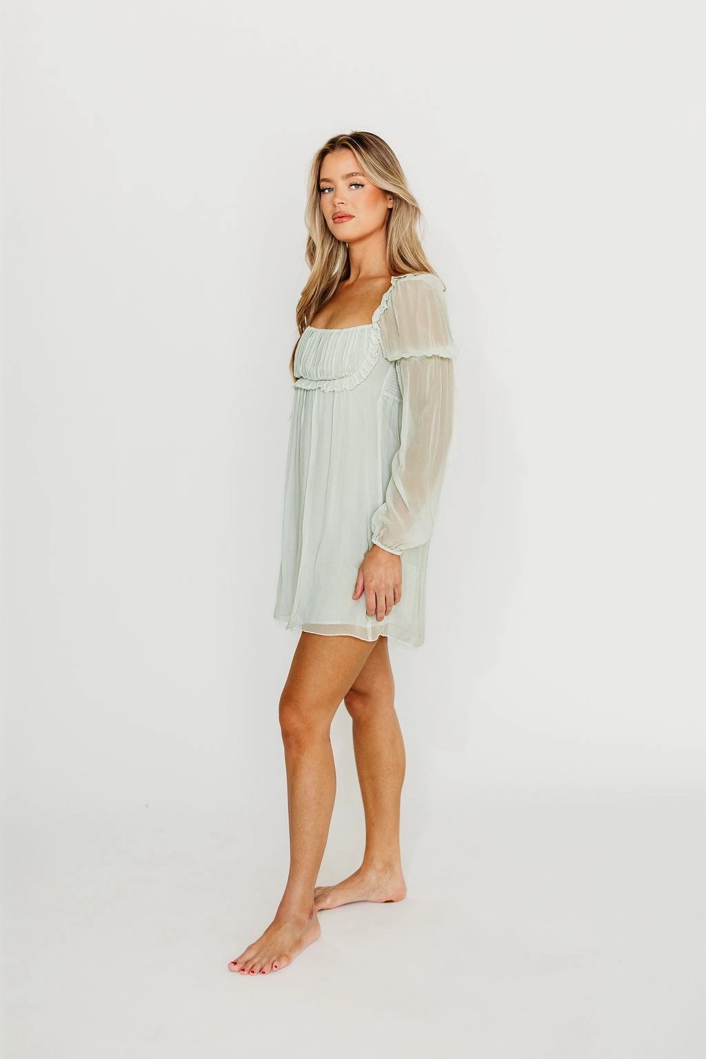 Cozy Comfort Timeless Appeal Cyrus Mini Dress in Sage *Final-Sale*