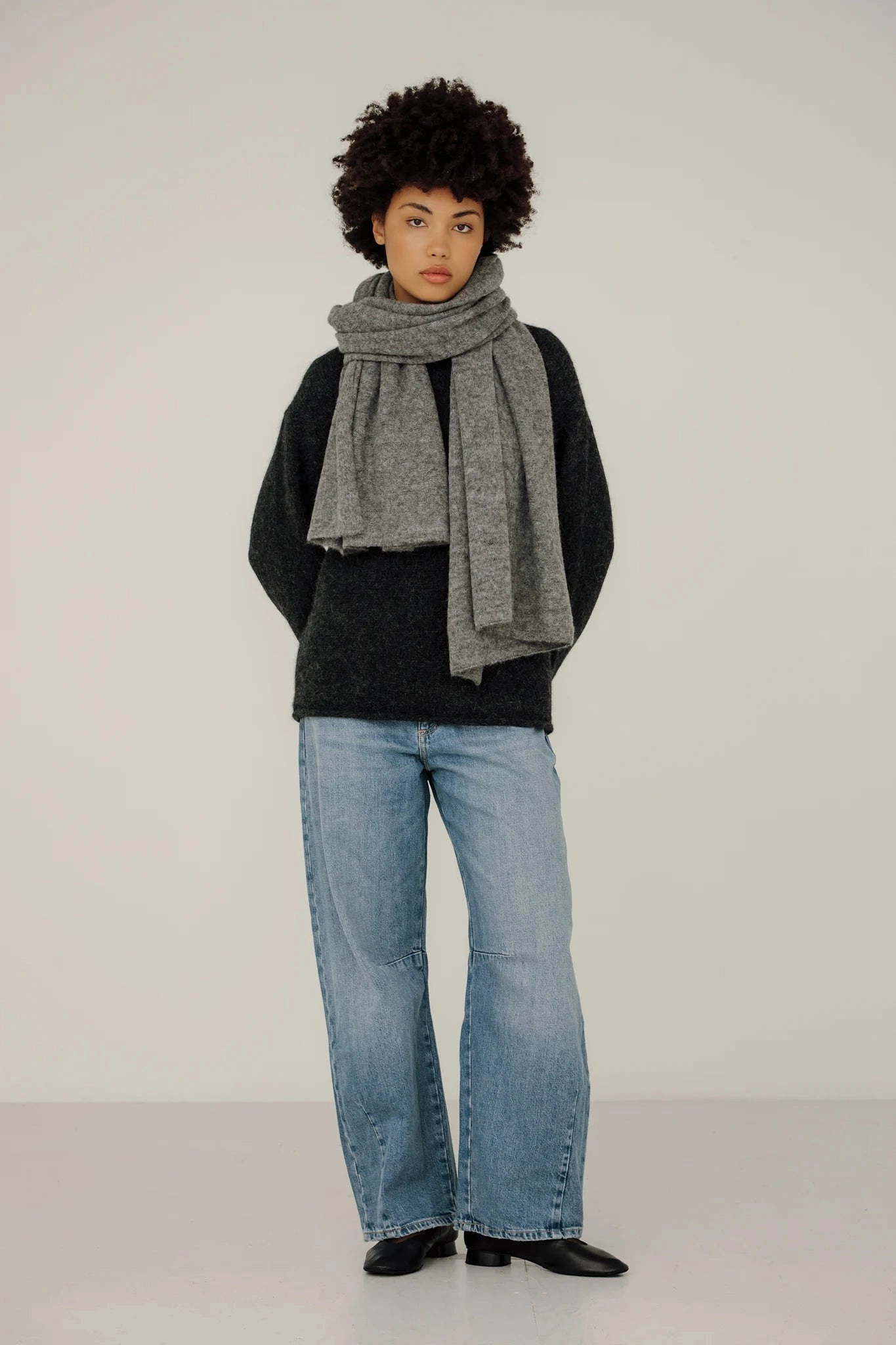 EcoCertified Wool Blend Chic Outfit Alpaca Travel Wrap