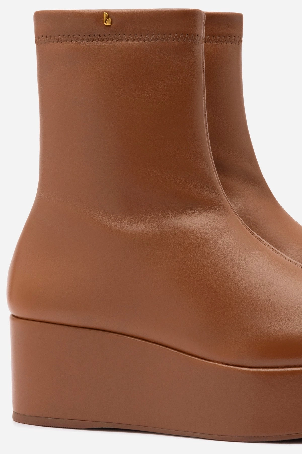 Muddy Path Dream Walk Dani New Flatform Boot In Caramel Leather