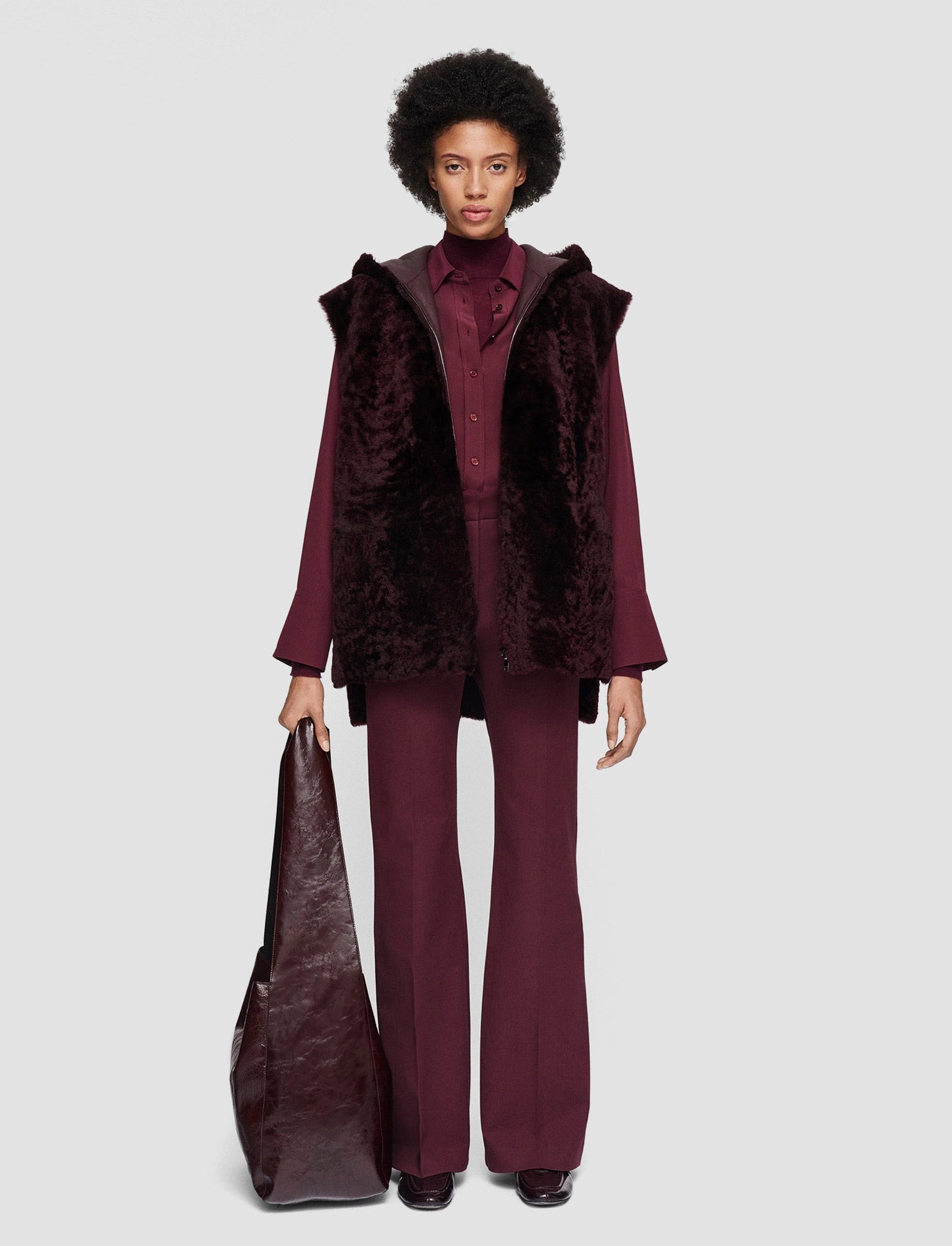 Fade Resistant Dye Business Attire Dantec Reversible Shearling Gilet