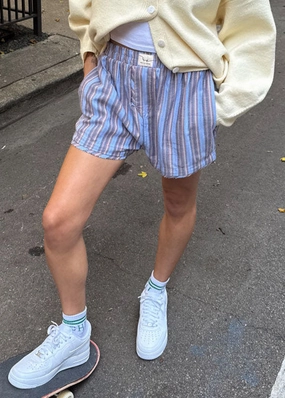 Day To Day Flannel Boxer - Blue Combo Outdoor Style Polyester fabric