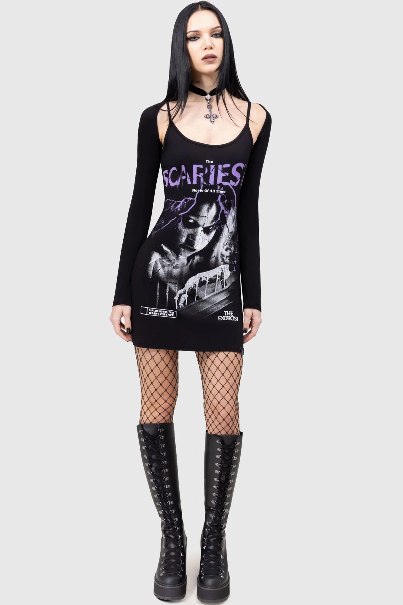 Elegant Look Cozy Style DEMONS EXIST CAMI DRESS