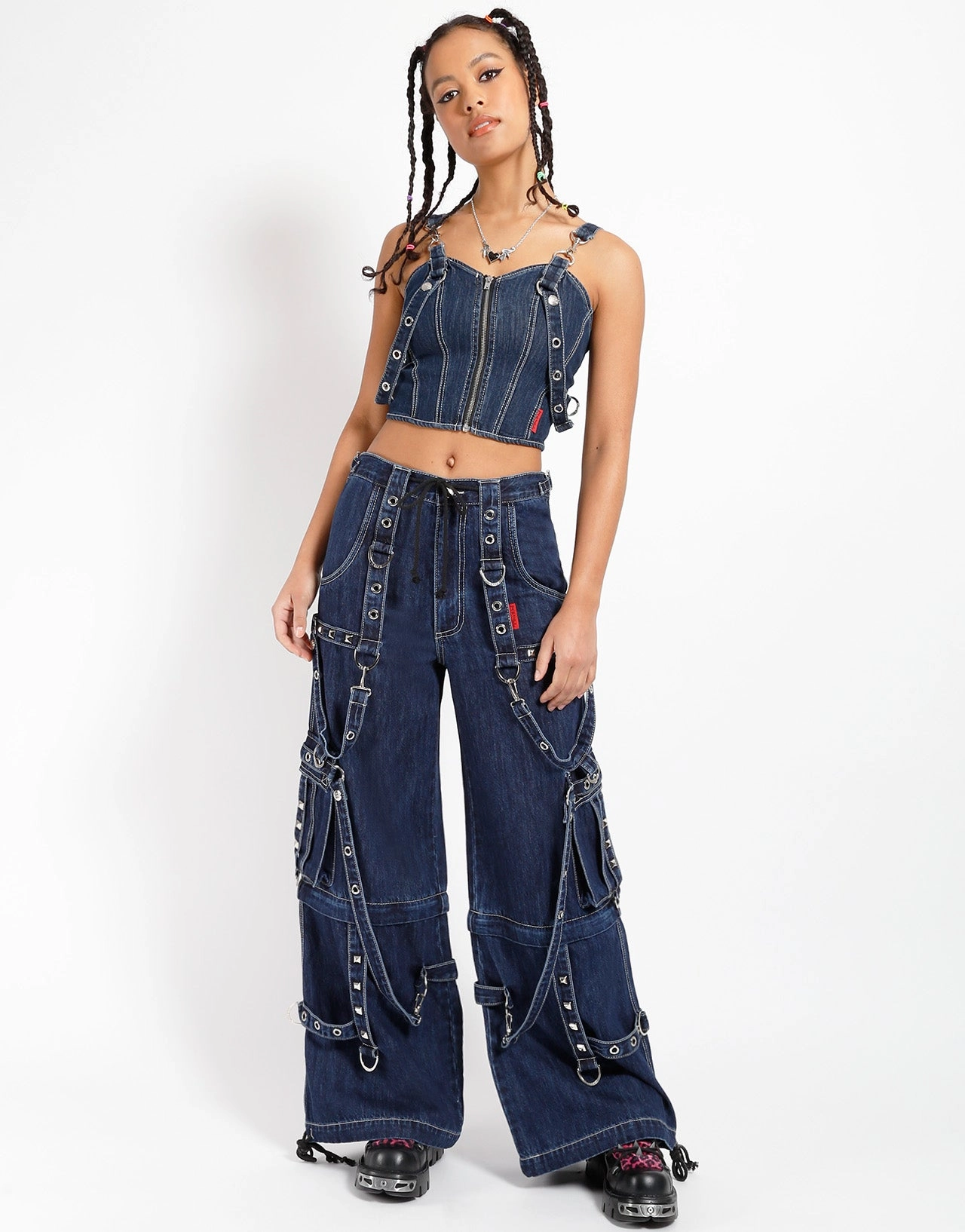 DENIM EVER READY CORSET FlatlockSeams