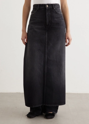 Easy Fashion Work Ready Lightweight Textured Denim Skirt Pants