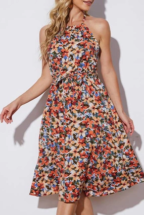 DESIGN SENSE PRINT CASUAL DRESS_CWDMD2377 Young Edge