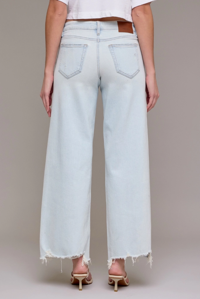 Nori Mid Rise Straight Wide Leg Jean Weekend Warrior Elegant Summer Vibes