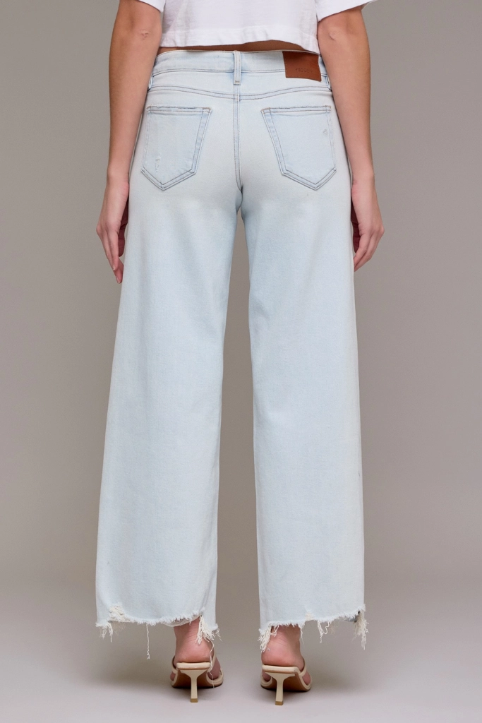 Nori Mid Rise Straight Wide Leg Jean Reliable Choice Universal Style