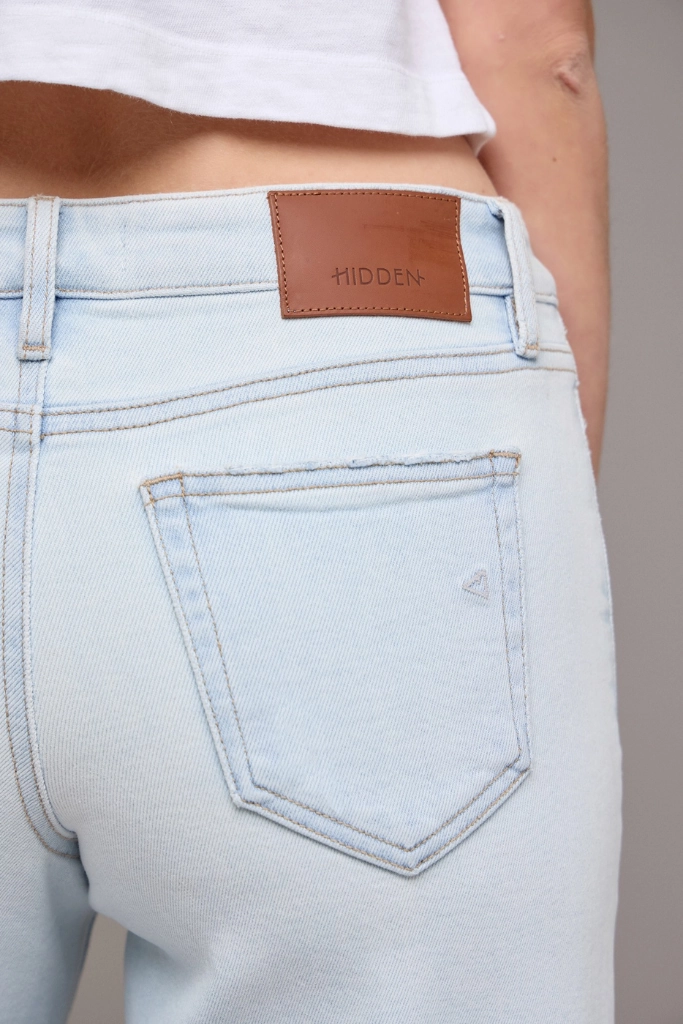 Nori Mid Rise Straight Wide Leg Jean Tailored Fit