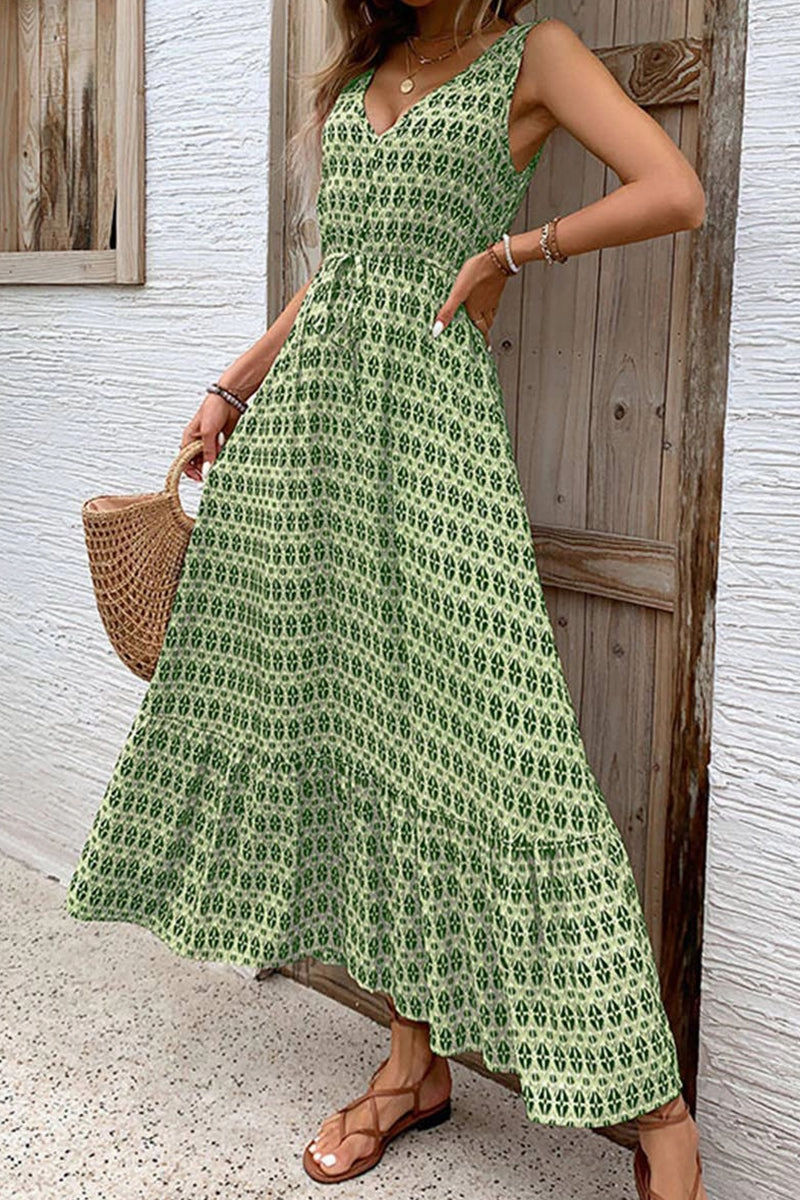 DIAMOND PRINT SLEEVELESS DRESS_CWDMD2135 Vibrant Light