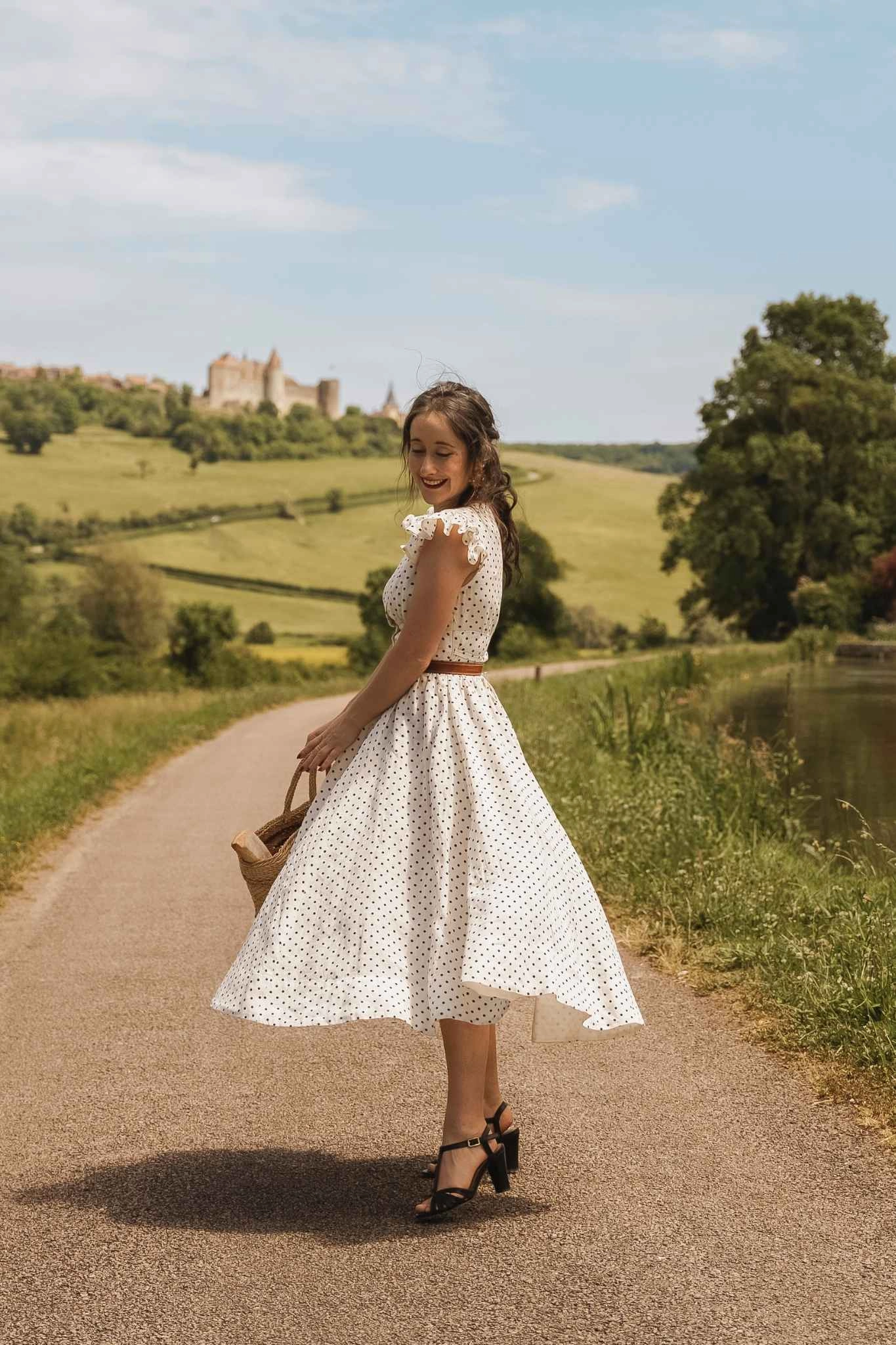 Diane Dress, Ruffle Sleeve Snag-Resistant