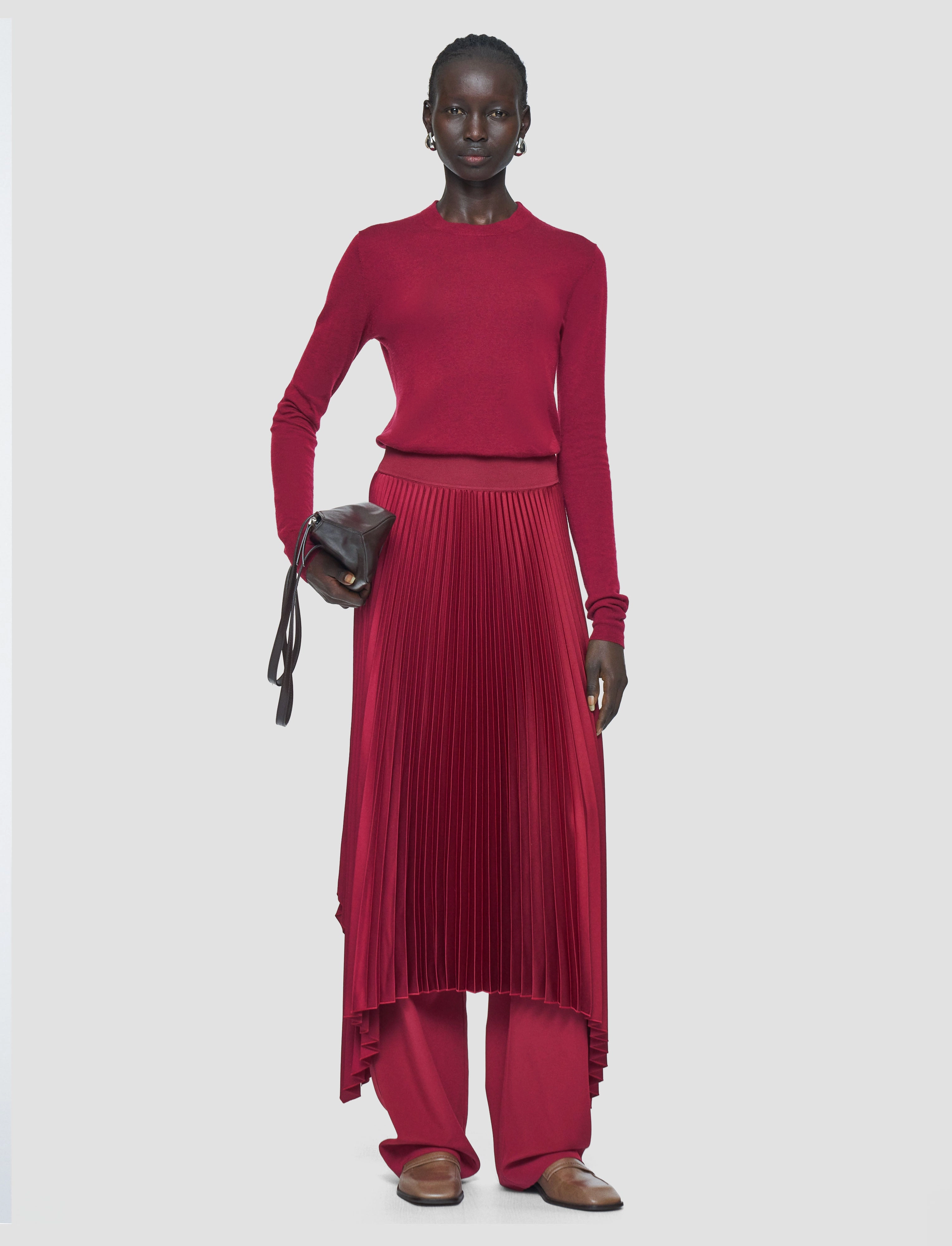 Cashair Round Neck Jumper Organic Cotton Blend Merino Wool Blend