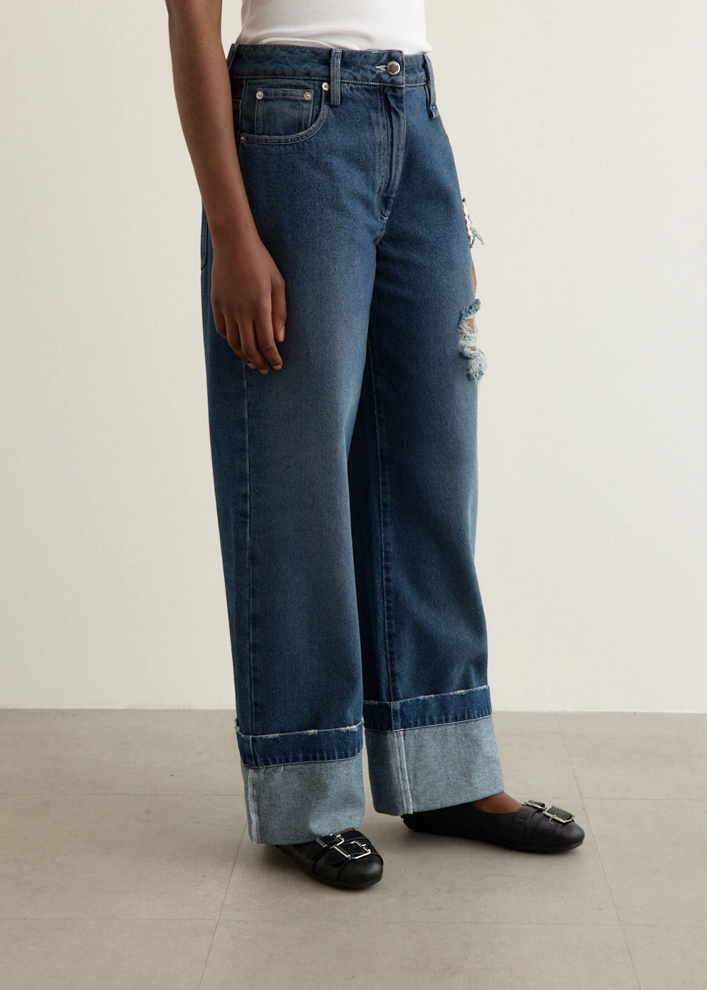 Weekend Warrior Adult Fashion Gym Ready Distressed Embellished Straight Leg Jeans