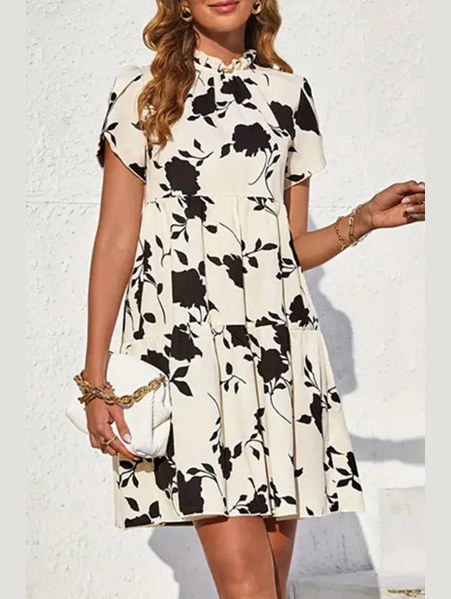 DOLL COLLAR DRESS WITH WOODEN EARS_CWDSD3556 Pure Look