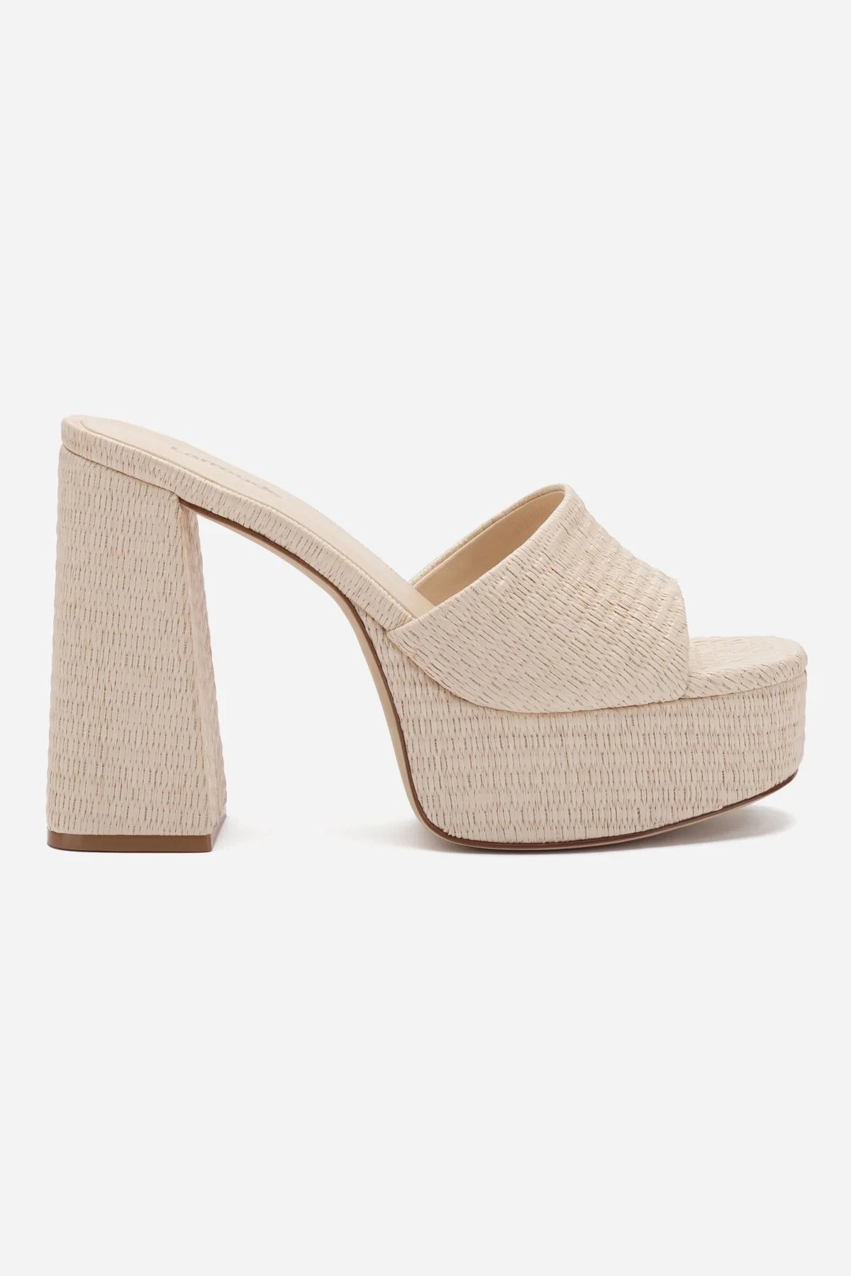 Dolly Mule In Natural Raffia Relaxing Sandals