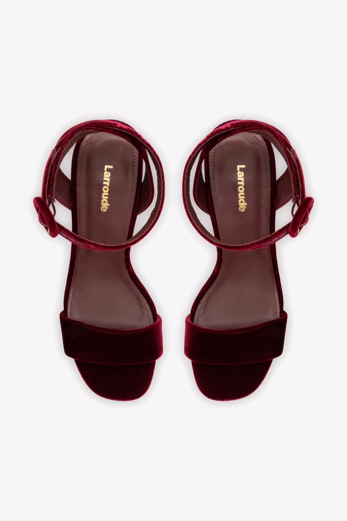 Soft Mesh Dolly Sandal In Wine Velvet