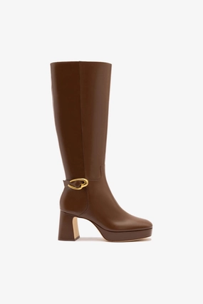 Dolly Verona Hi Boot In Burnt Umber Leather Thick Lining