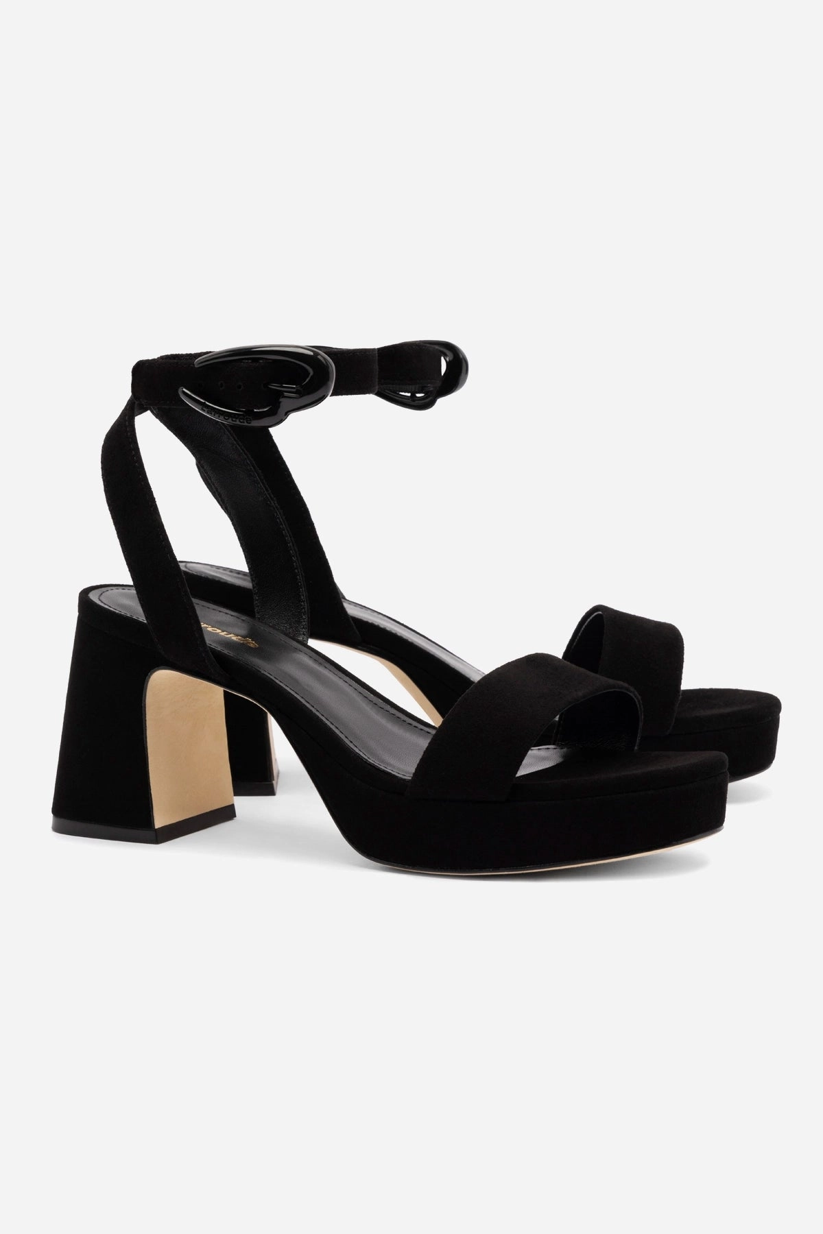 Casual Flats Abrasion Resistant Straps Dolly Verona Low Sandal In Black Suede