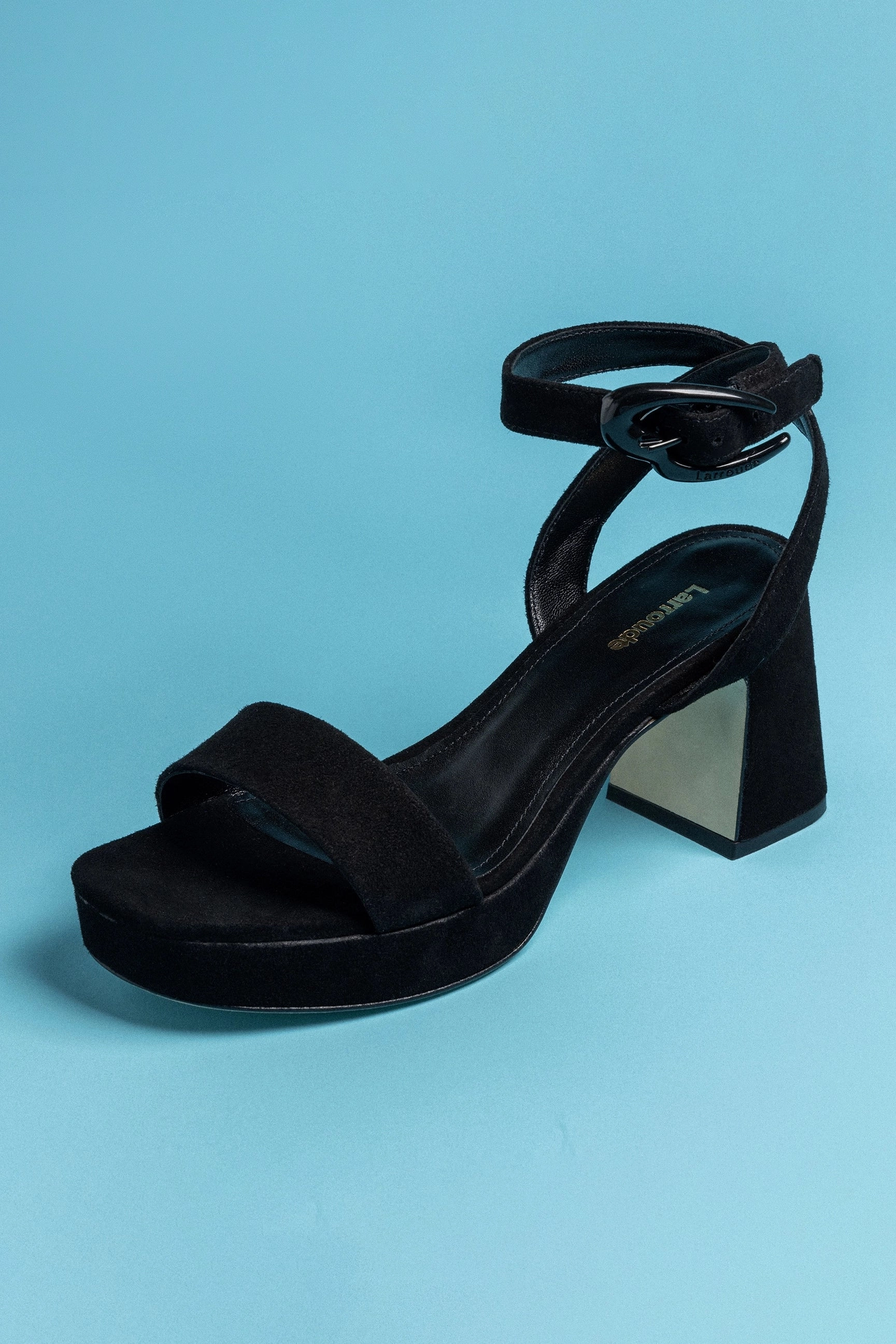Handmade Good Weather Dolly Verona Low Sandal In Black Suede