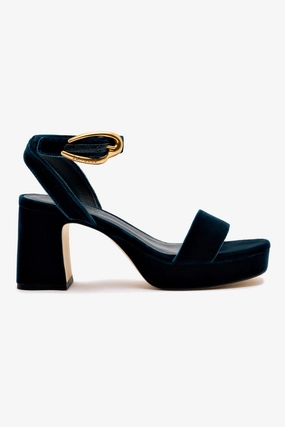 Sunny Day Flexible Soft Dolly Verona Low Sandal In Deepsea Velvet
