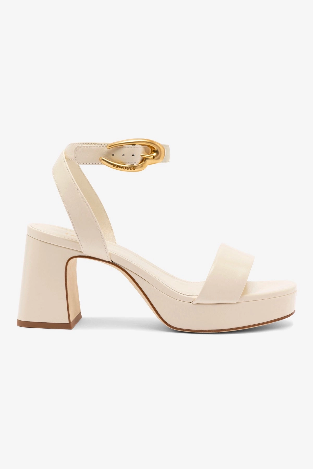 Dolly Verona Low Sandal In Ivory Leather Abrasion Resistant Surface Ergonomic Shape
