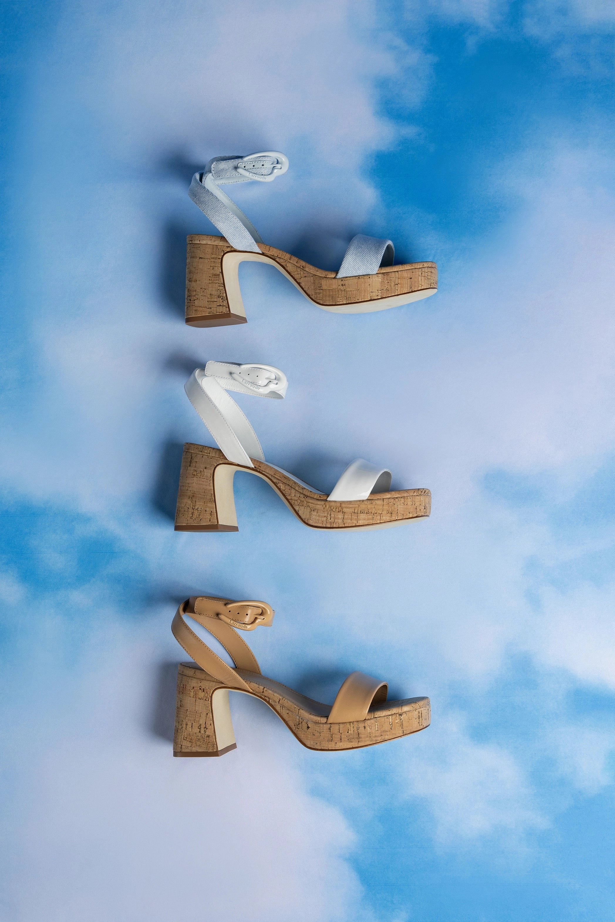 Dolly Verona Low Sandal In White Patent Leather and Natural Cork Sustainable Sourcing Cushioned Comfort