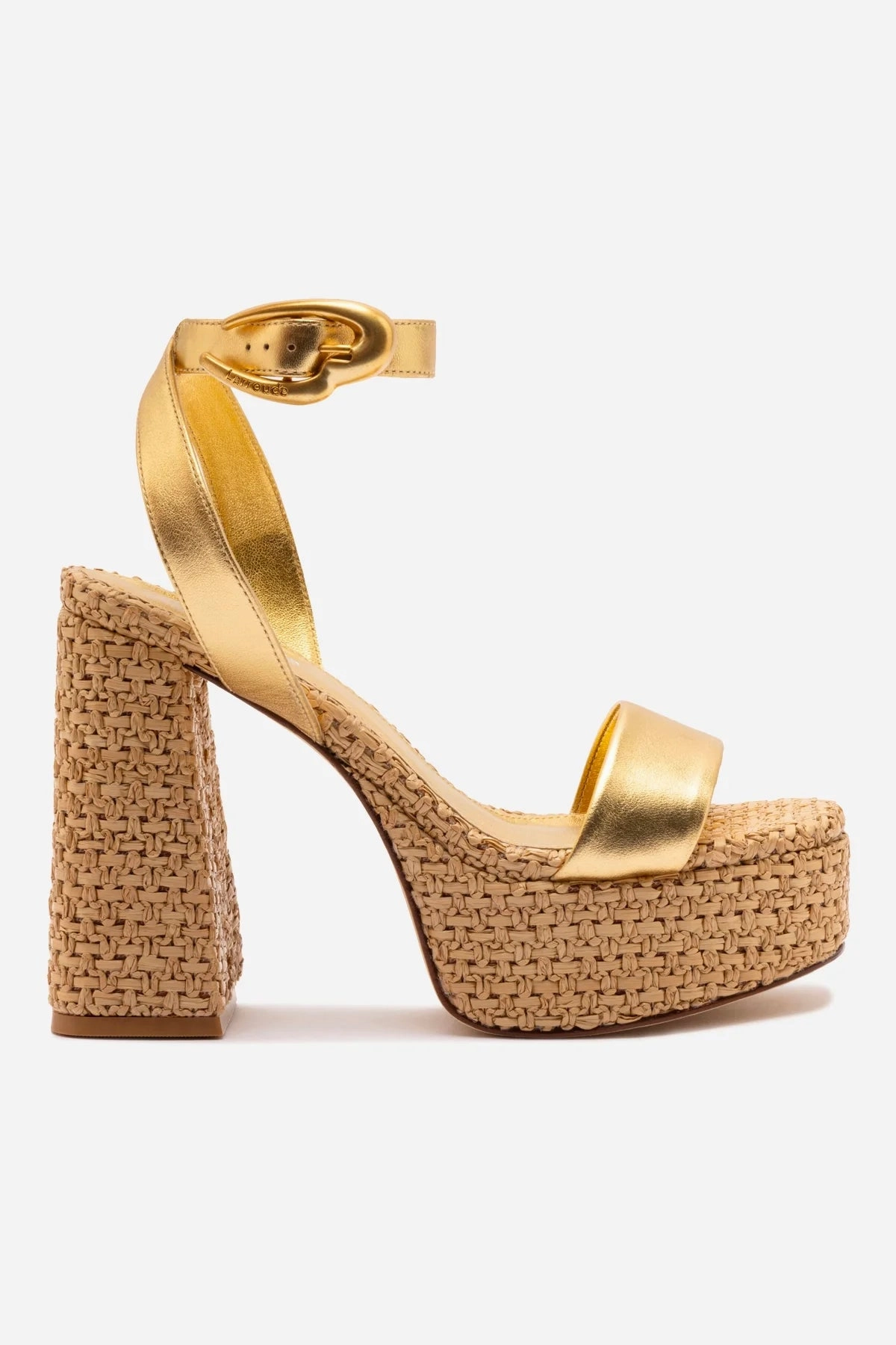 Sleek Sandals for Men Comfortable beach sandals Dolly Verona Sandal In Gold Metallic Leather and Natural Raffia