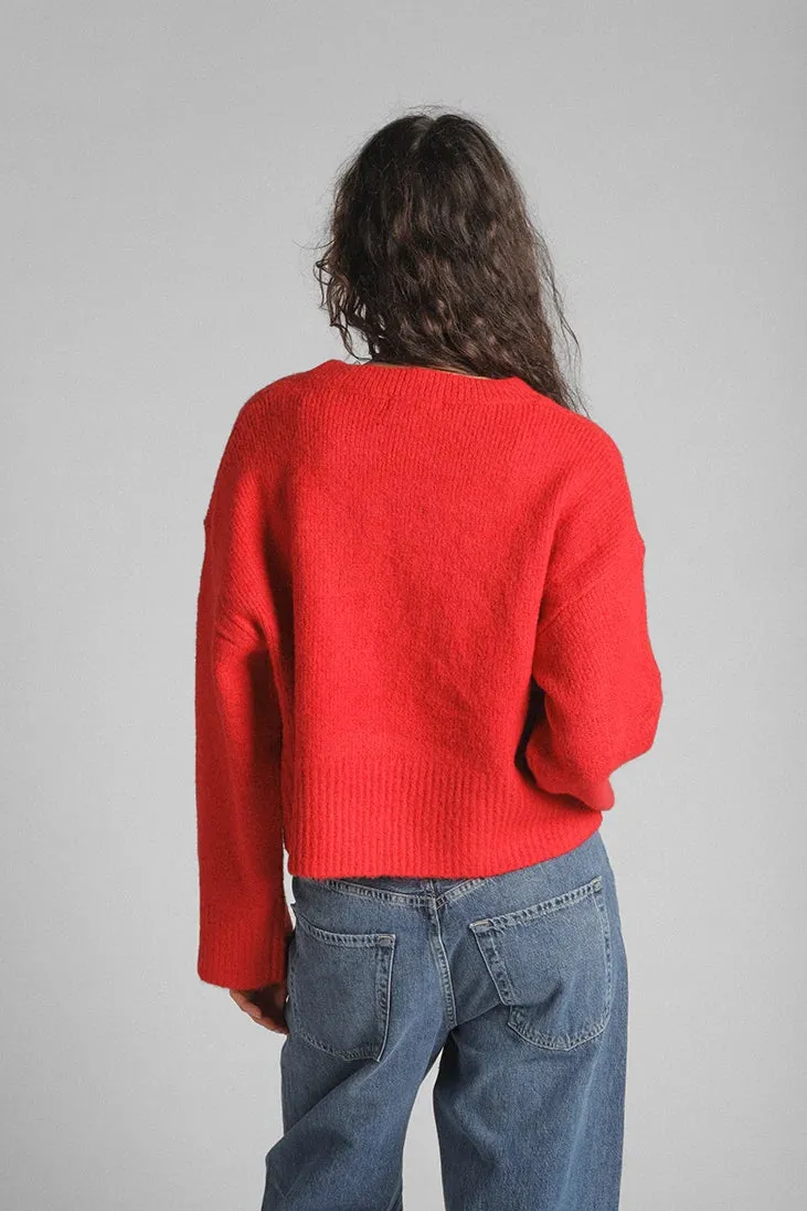 Sleek Design Etta V-neck Sweater