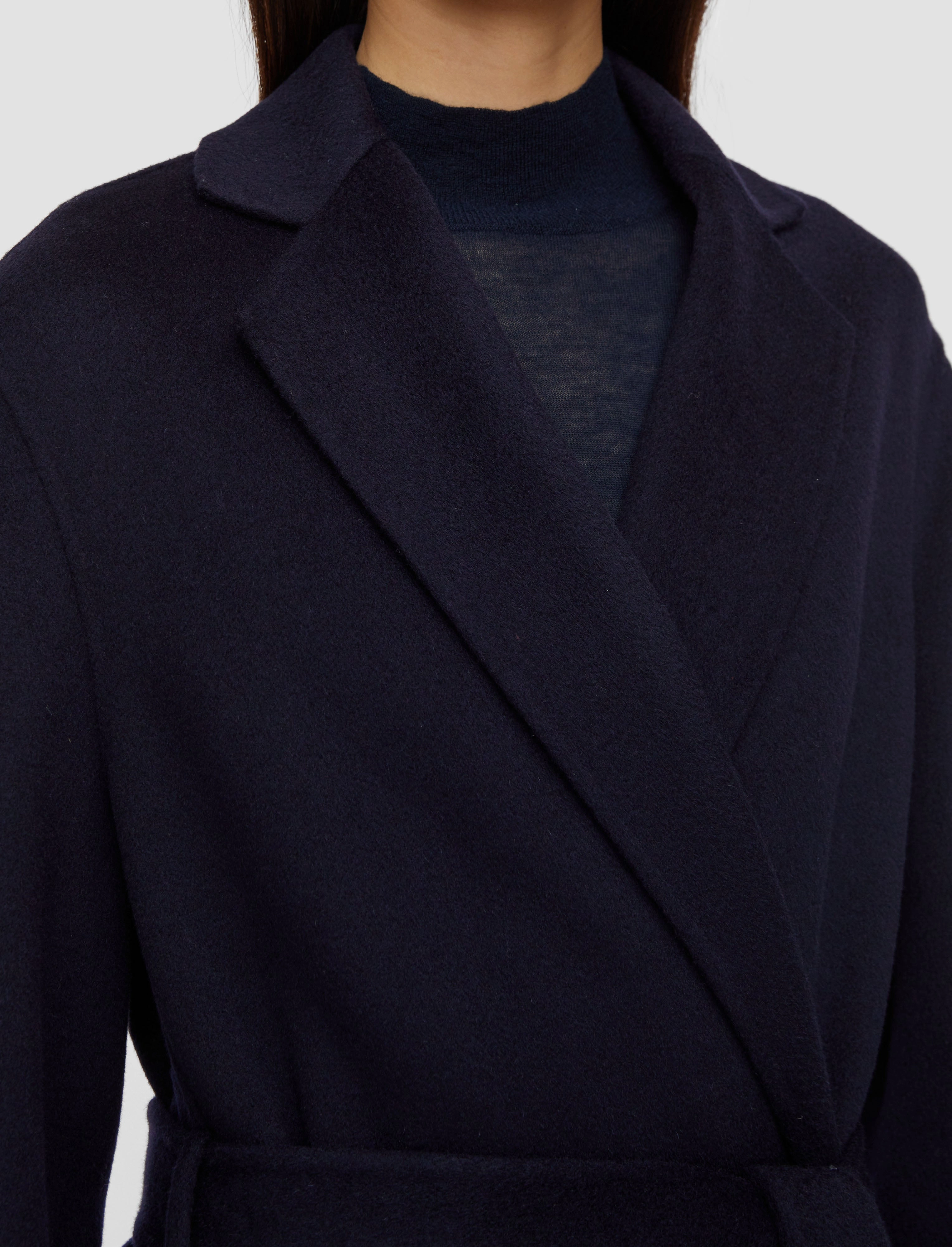 Double Face Cashmere Cenda Long Coat Windproof Inner Layer Cozy Texture