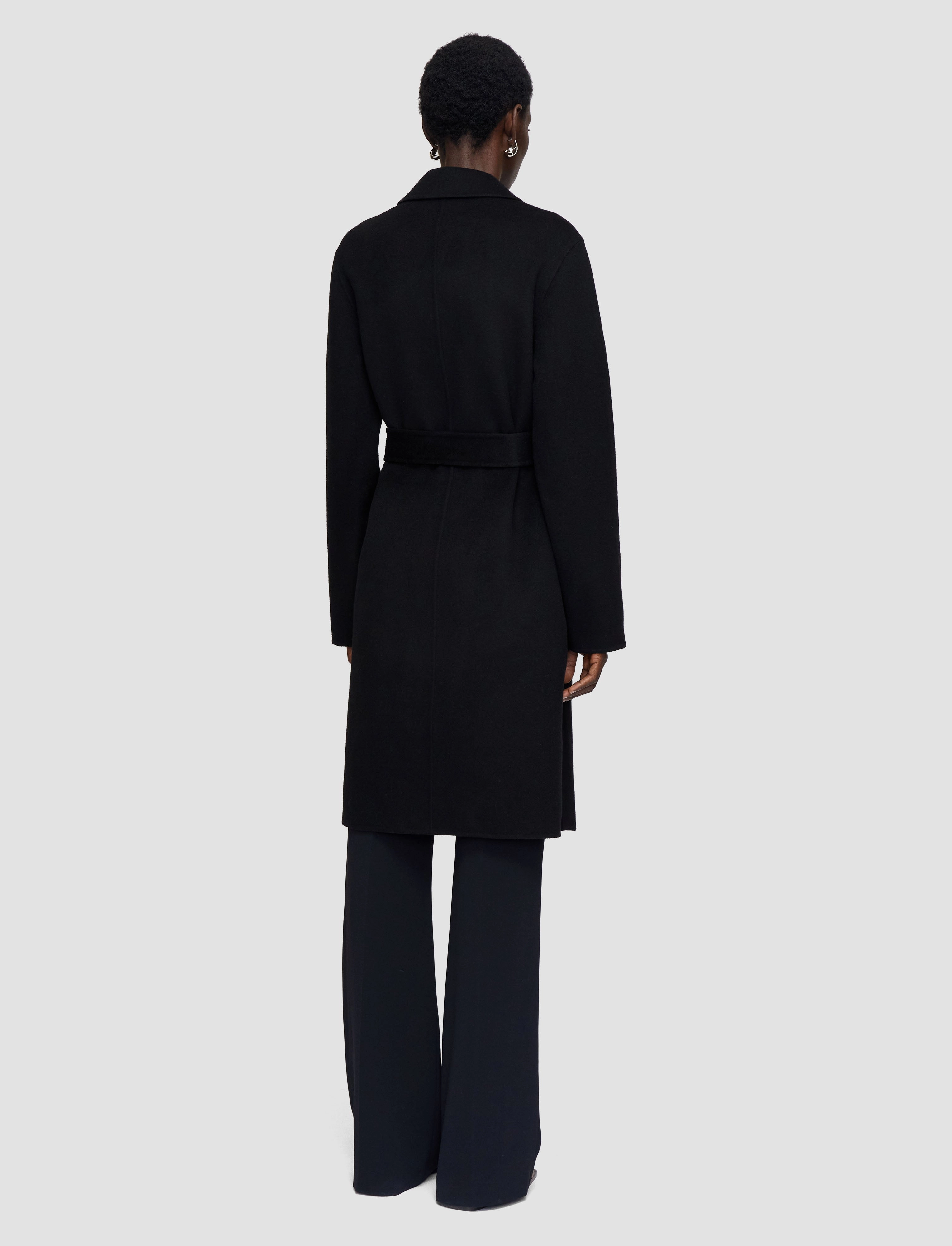 Glow In Dark Trims Minimal Daily Fit Double Face Cashmere Cenda Long Coat