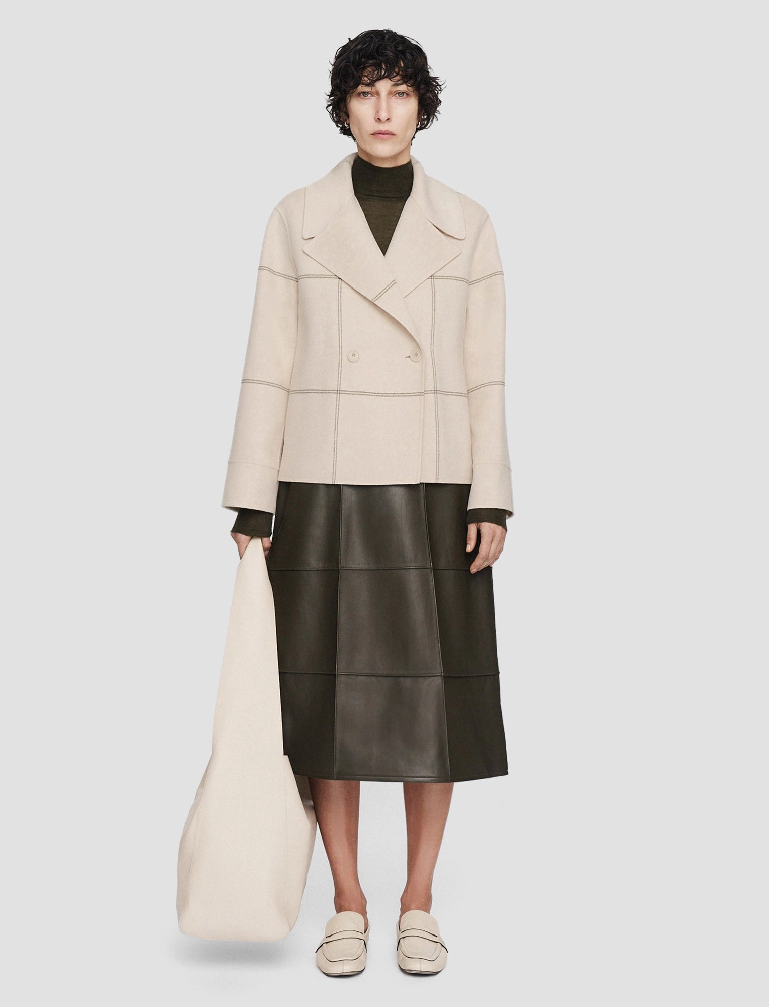 Double Face Tartan Rollet Jacket Button-up