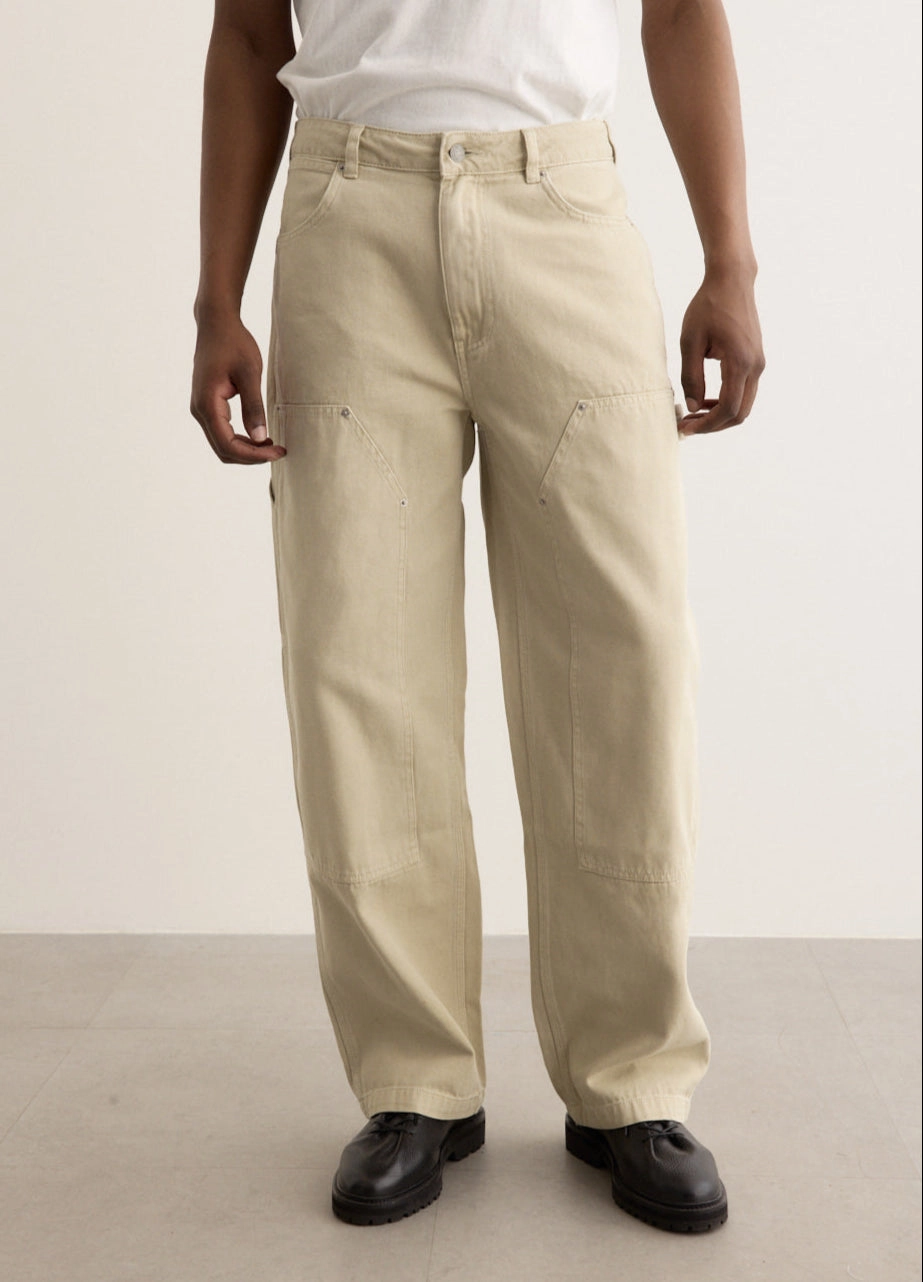 Double Knee Carpenter Pants Plain style