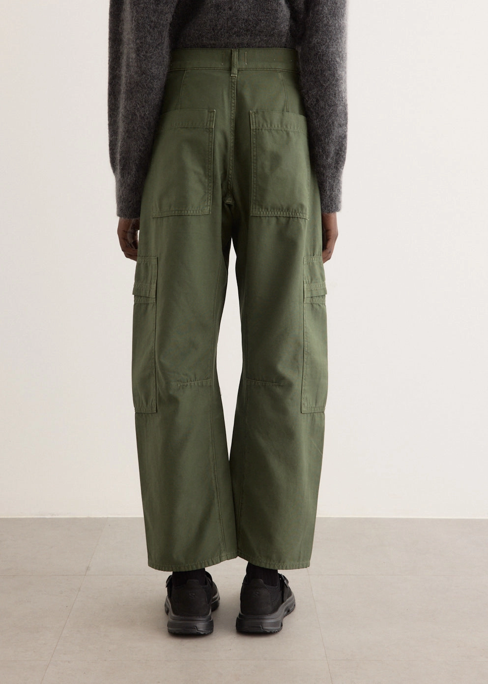 Marcelle Low Slung Cargo Jeans Subtle Detail Modern Minimalist Urban Explorer