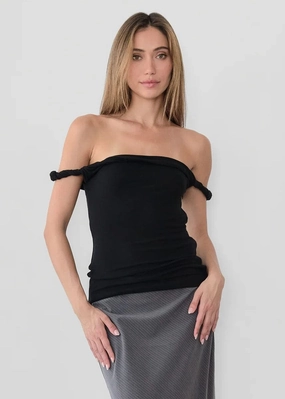 The Alix Top - Black Simple Cut