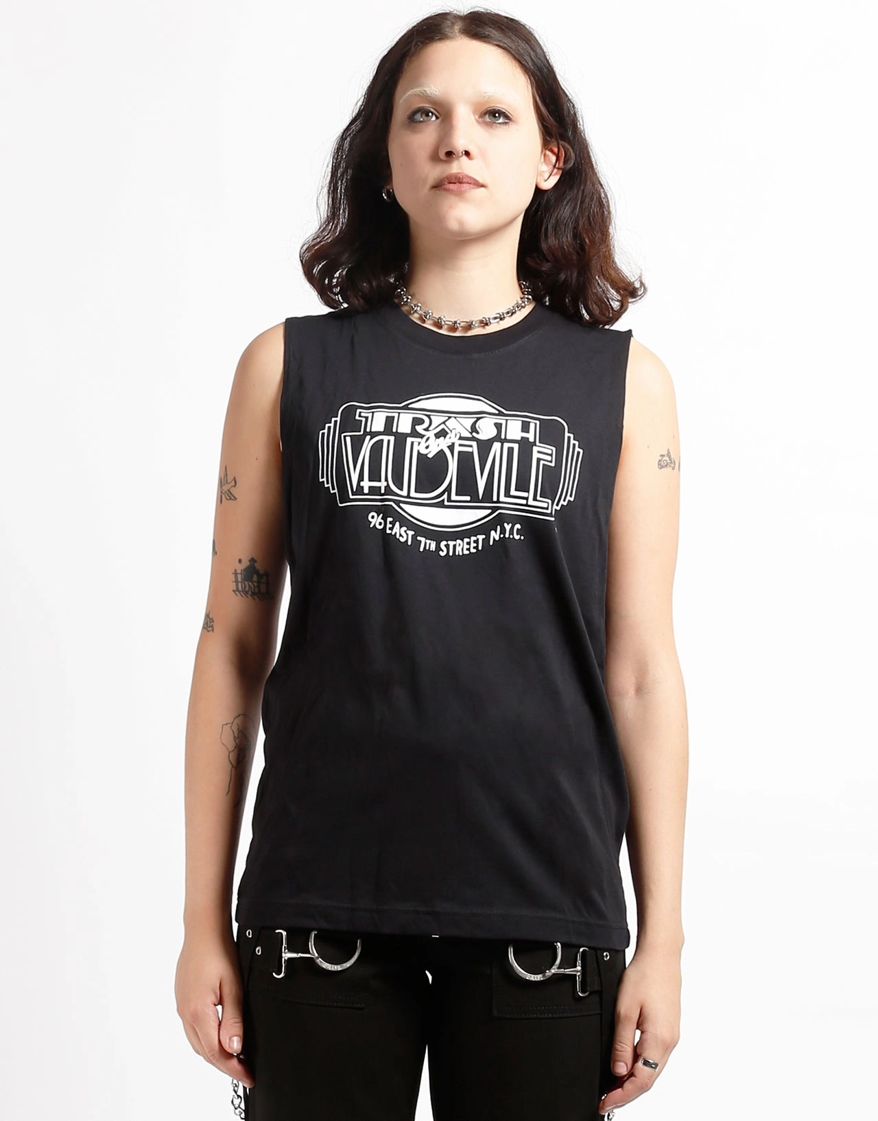 WideNeckline TRASH & VAUDEVILLE ADULT SLEEVELESS T-SHIRT