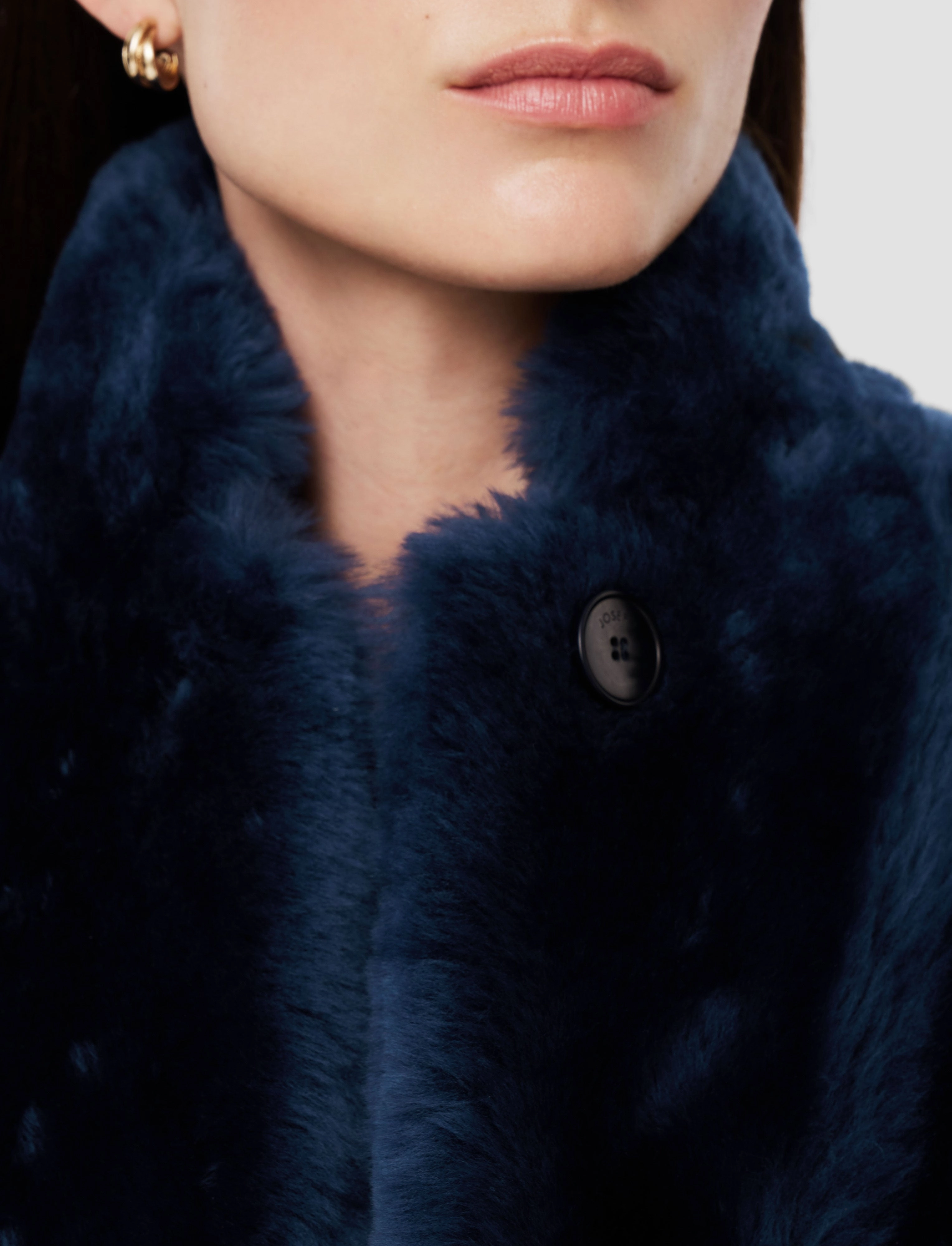 Britanny Reversible Shearling Coat Elasticated Waistband Tear Resistant Knit