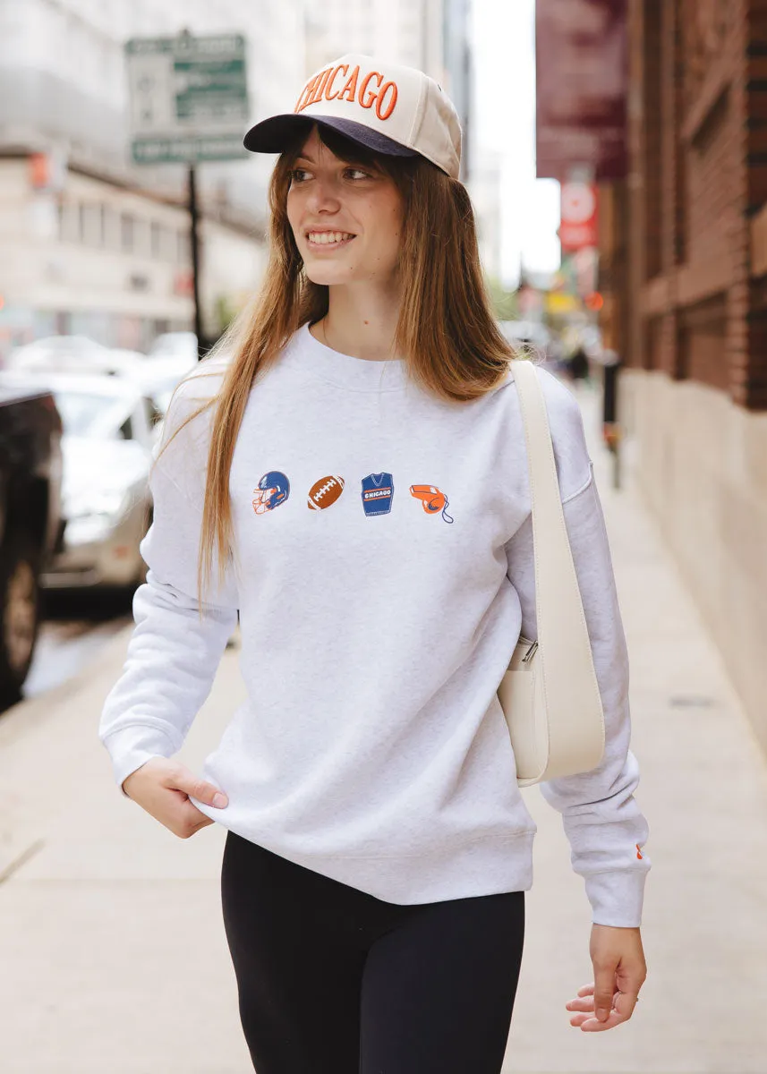 Perfect Comfort Chicago Football Icons Sweatshirt