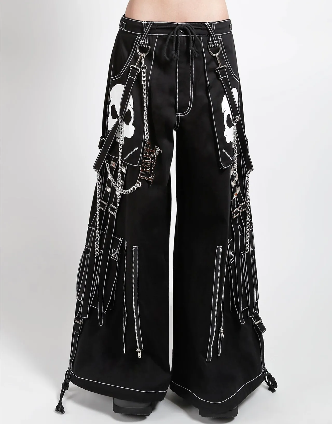 DOOM SKULL PANT WHITE Minimal Cut Tear Resistant Weave