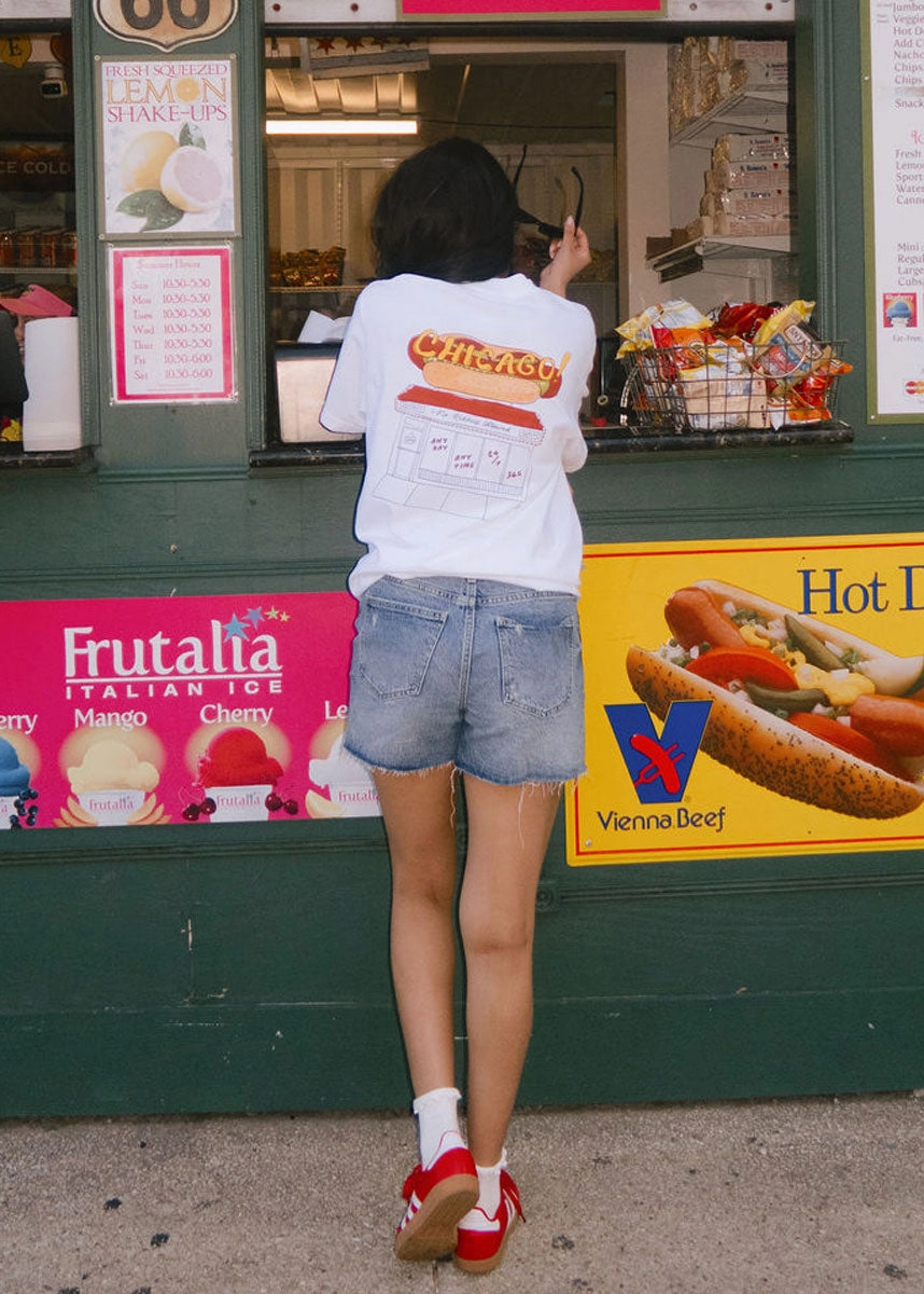 NonToxic Certification Chicago Hot Dog Stand Oversized Tee