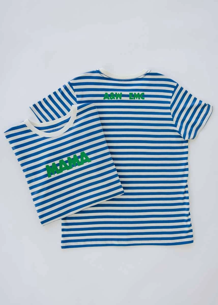 Mama Stripe Tee Anti Pilling Fabric WrinkleResistant