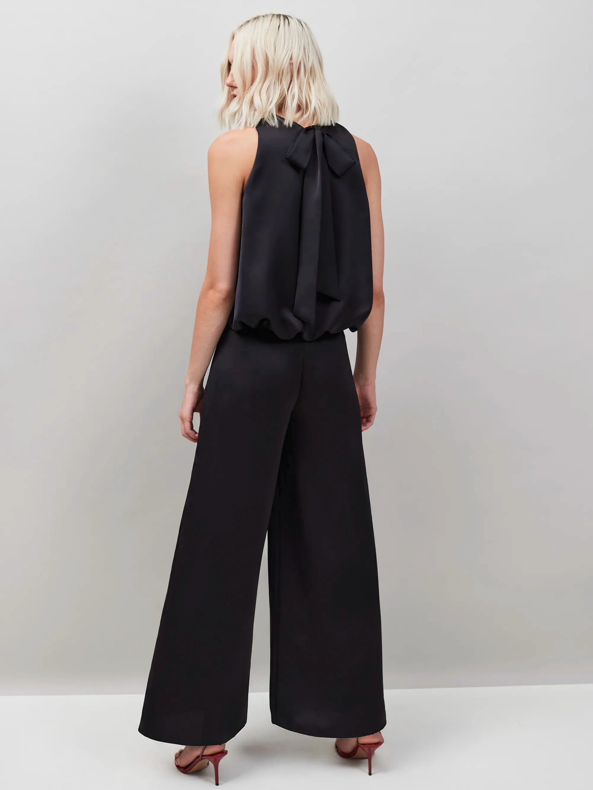 Black Satin Trousers SecurePockets