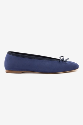 Minimalist Vibe Pavlova Ballet Flat In Indigo Suede