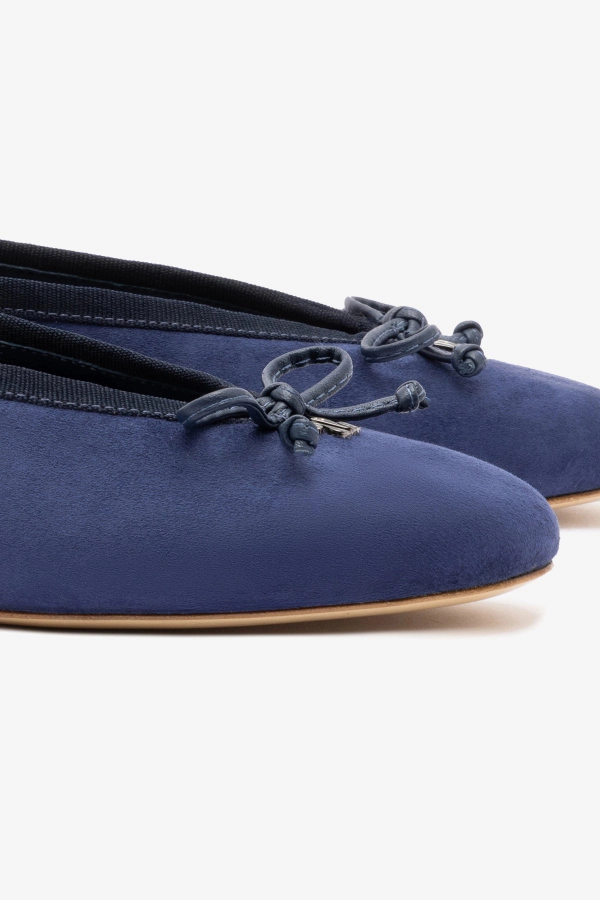 Pavlova Ballet Flat In Indigo Suede Comfortable Walking Hook Loop