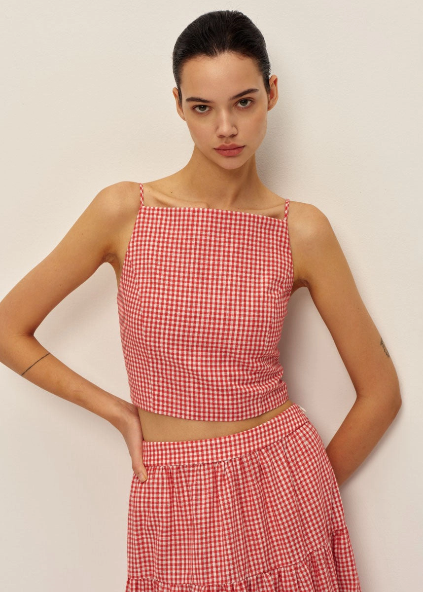 TearResistant Jamie Top - Red Gingham