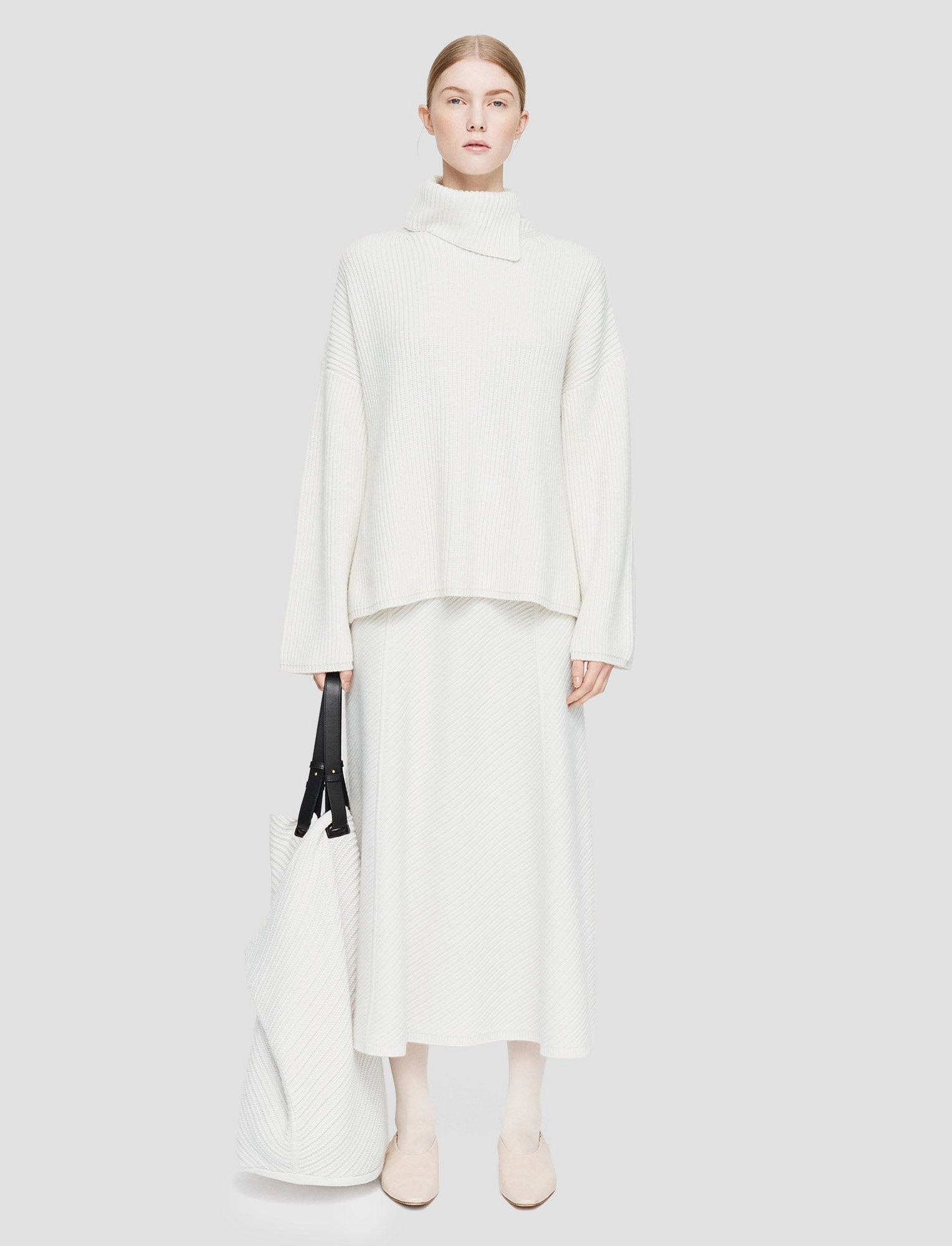 Odor control Breathable Merino Wool Light Cardigan Stitch High Neck Jumper