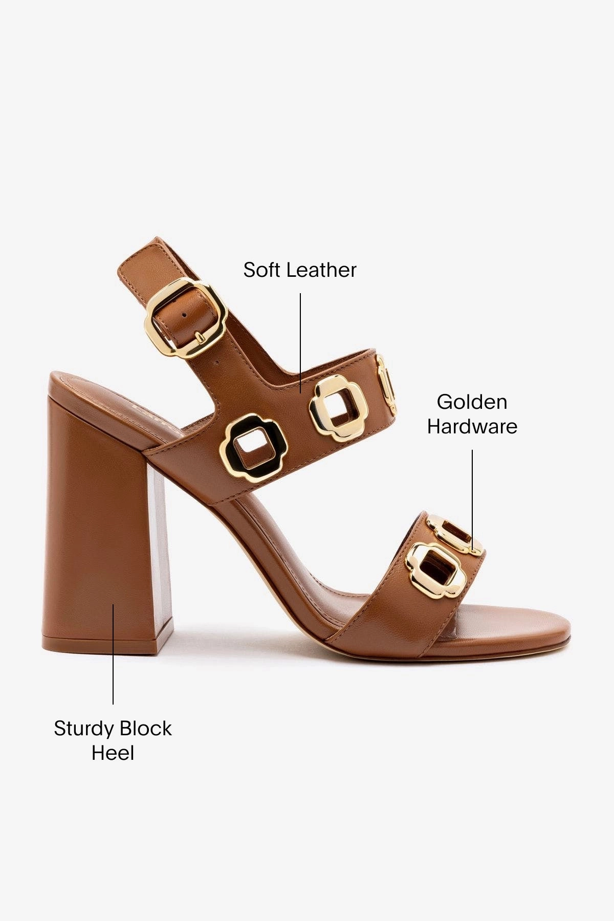 Milan Hi Sandal In Caramel Leather Island Time Light Fit